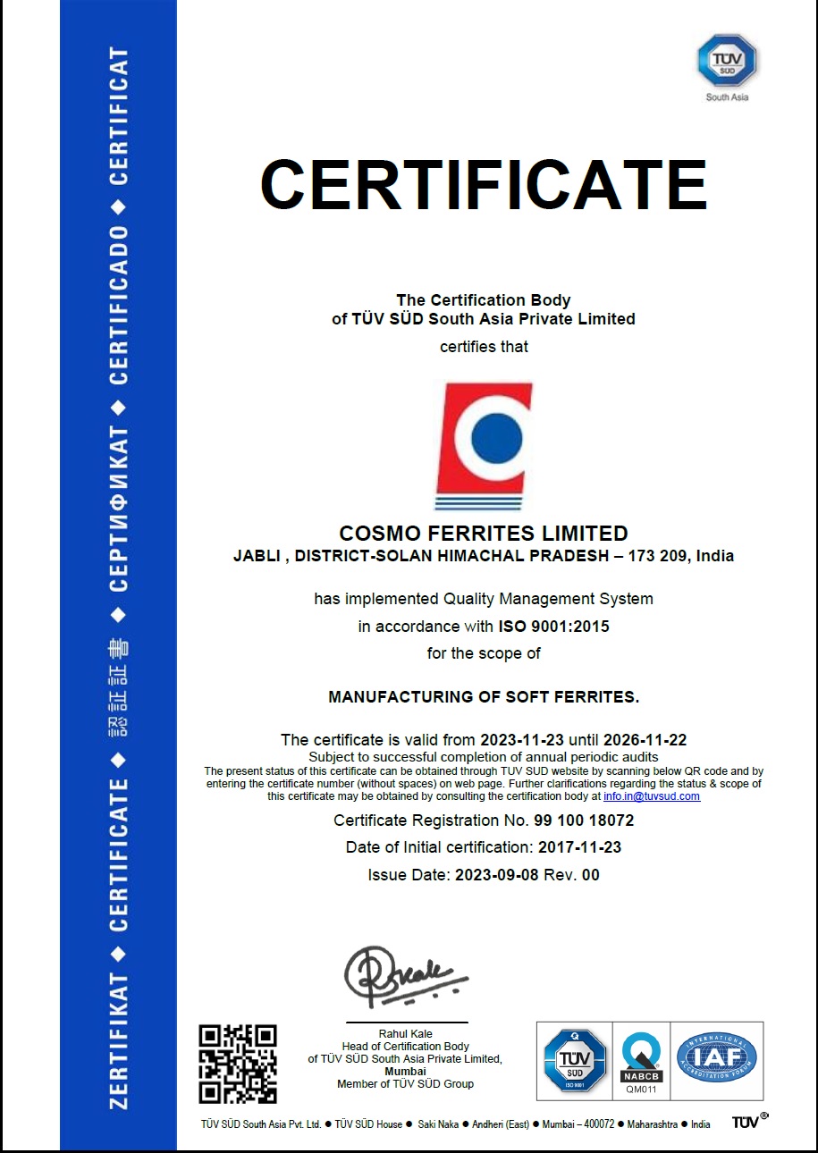 quality certificate